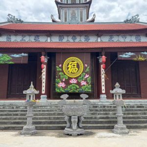 Alternative view of Mành tre nắng mưa có họa tiết 08