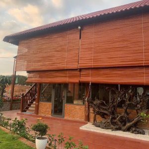 Alternative view of Mành tre nắng mưa không họa tiết 07